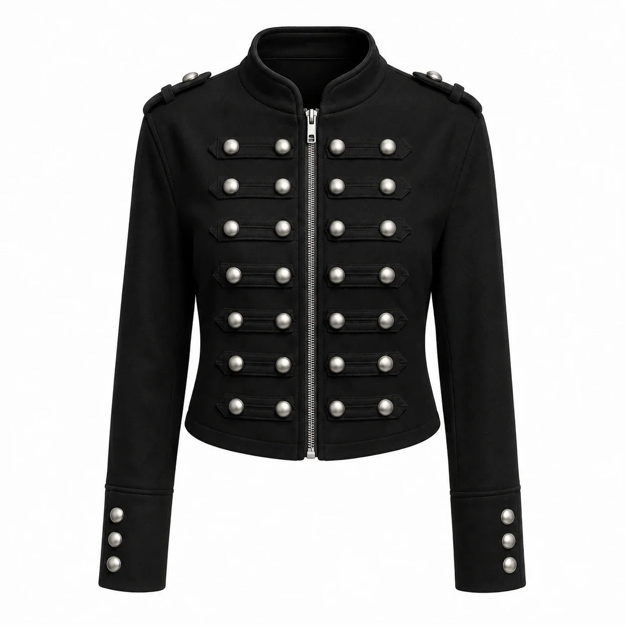 Ivory Military Crop Jacket WHD0606585