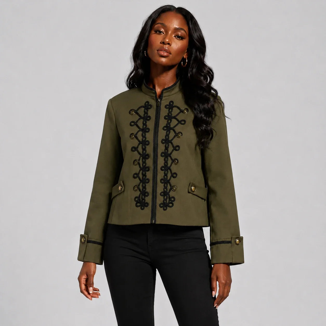 Frog Trim Military Jacket WHD0606586