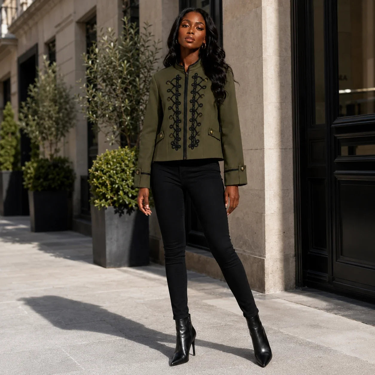 Frog Trim Military Jacket WHD0606586