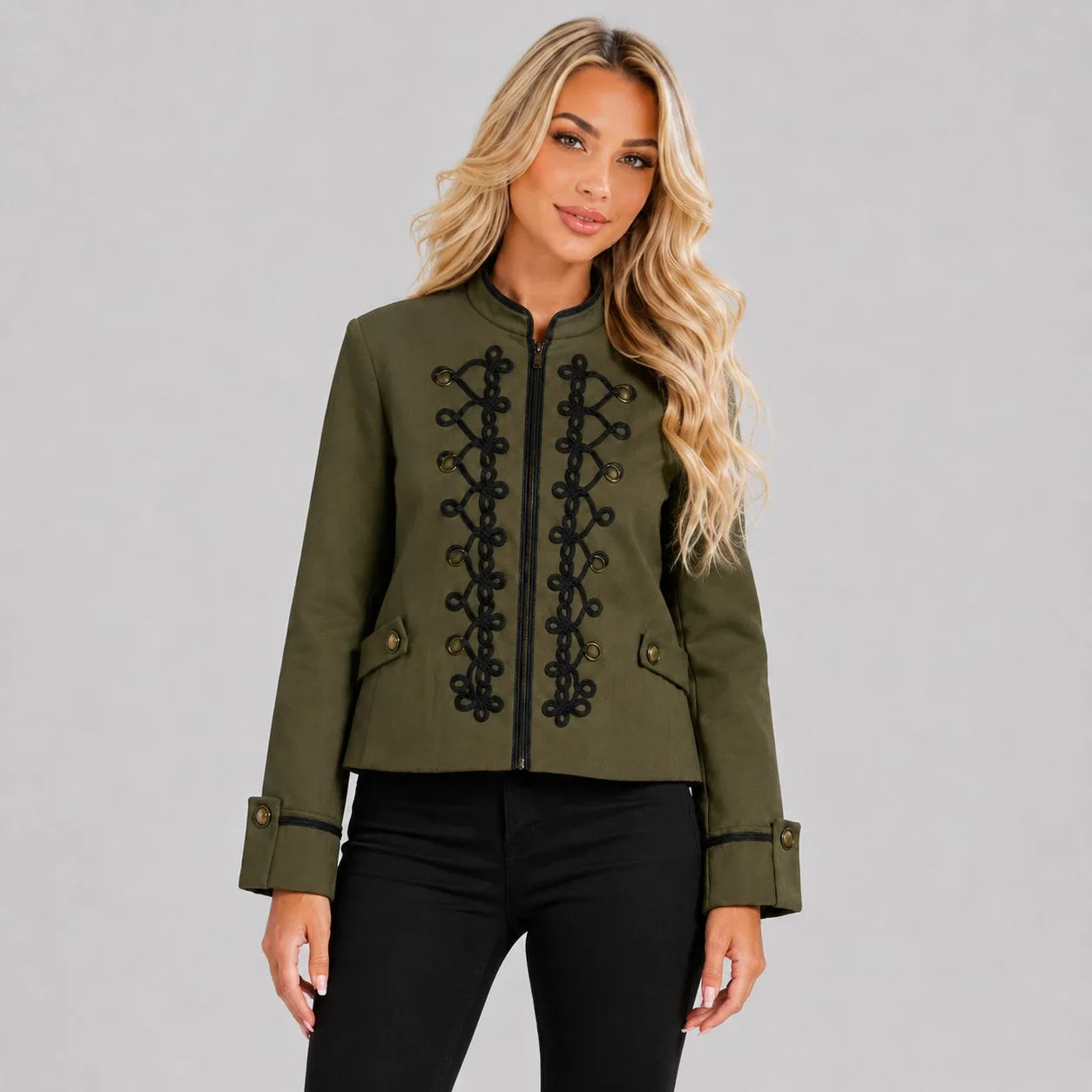 Frog Trim Military Jacket WHD0606586