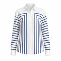 Geometric Stripe Button Shirt WHD0606590
