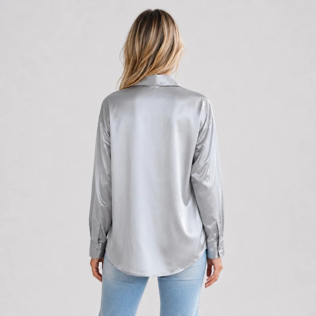 Satin Button-Up Shirt WHD0606592