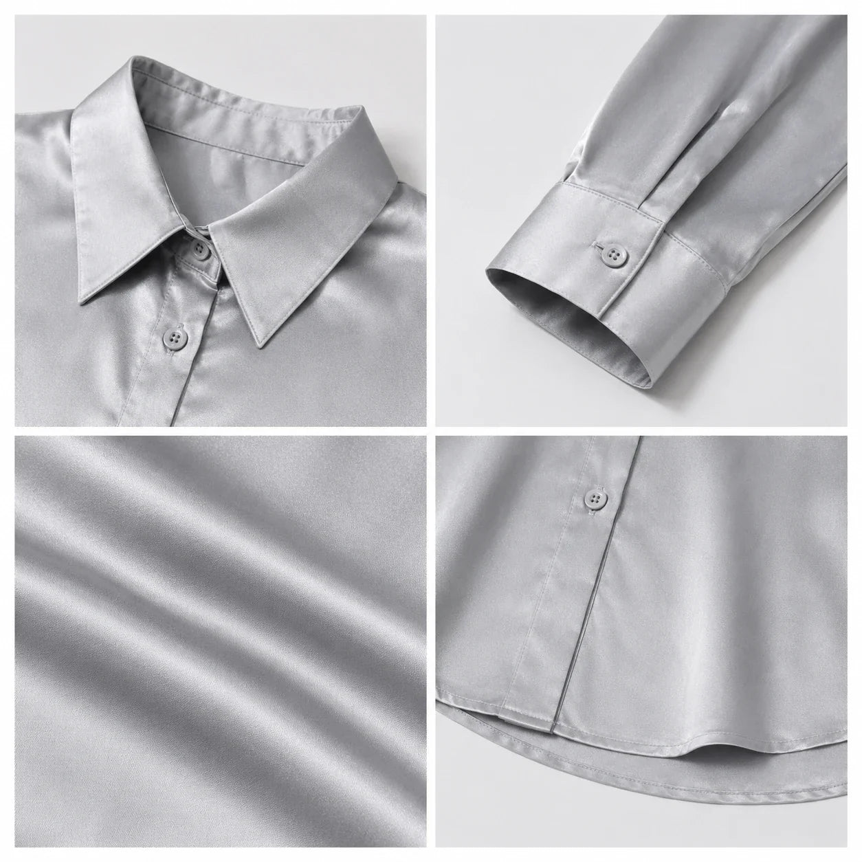 Satin Button-Up Shirt WHD0606592