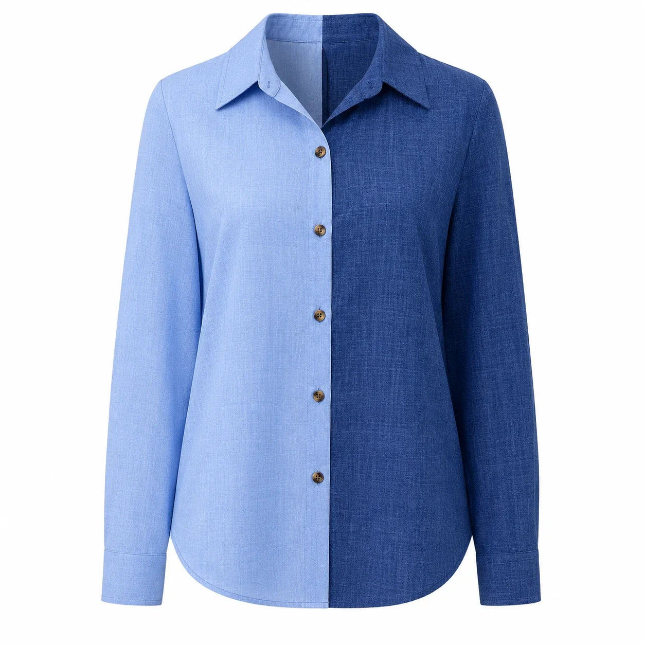 Color Block Button Shirt WHD0606593