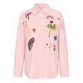 Embroidered Button Front Shirt WHD0606595