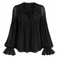 Lace V-Neck Blouse WHD0606596