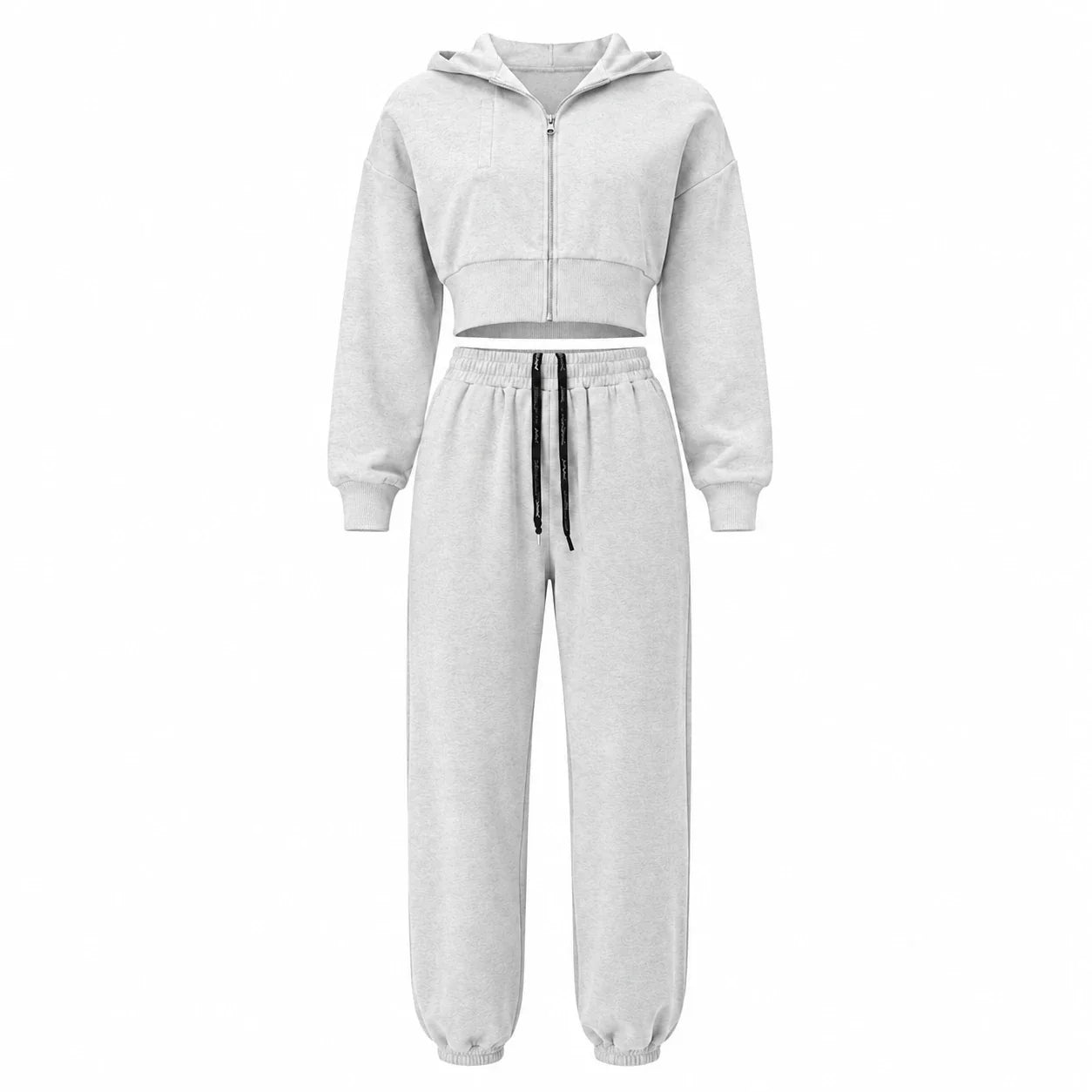 Cropped Hoodie Jogger Set WHD0606598