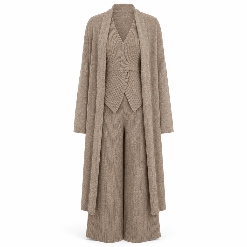Ribbed Knit Three Piece Set WHD0606599