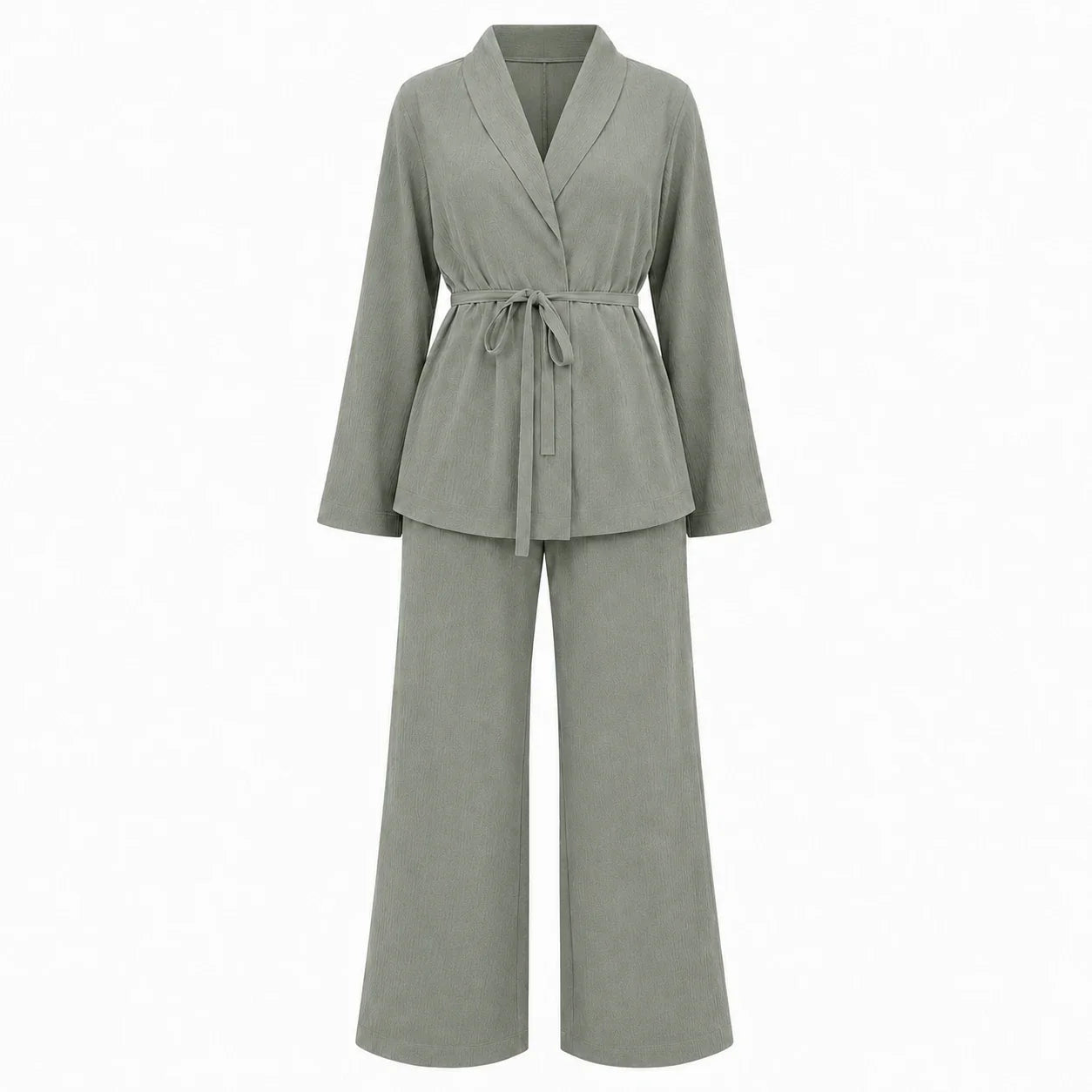Tie-Waist Wide Leg Set WHD0606601