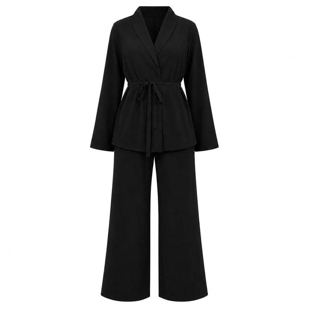Tie-Waist Wide Leg Set WHD0606601