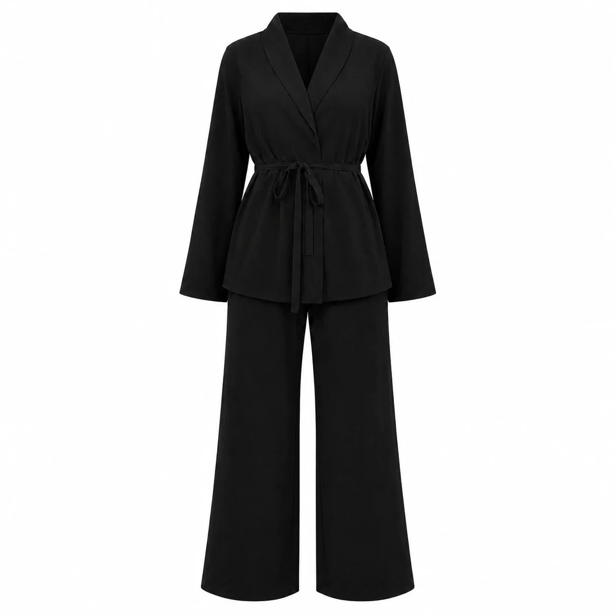 Tie-Waist Wide Leg Set WHD0606601
