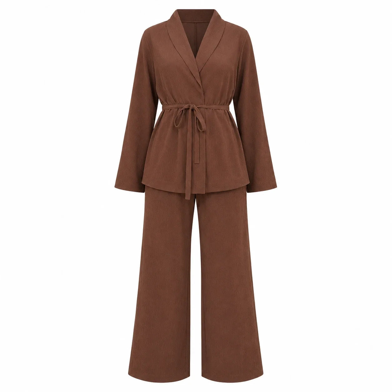 Tie-Waist Wide Leg Set WHD0606601