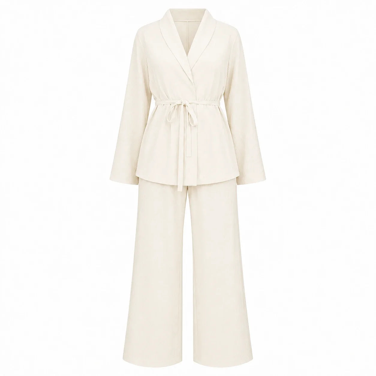 Tie-Waist Wide Leg Set WHD0606601