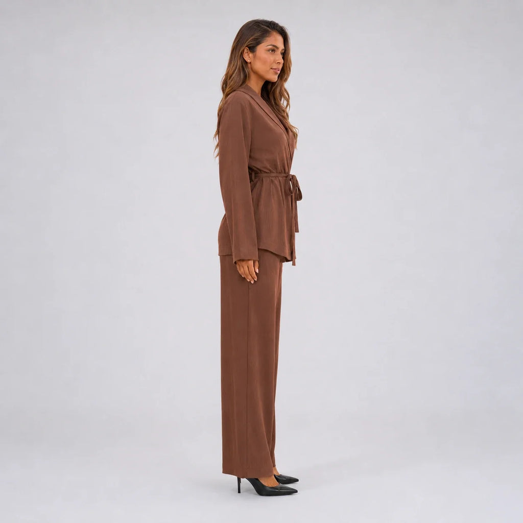 Tie-Waist Wide Leg Set WHD0606601