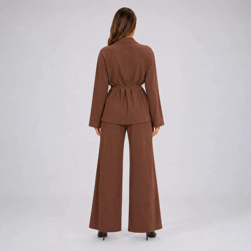Tie-Waist Wide Leg Set WHD0606601