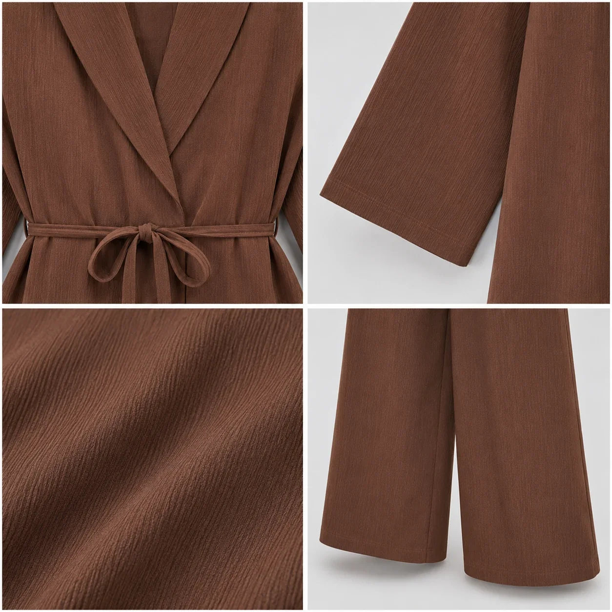 Tie-Waist Wide Leg Set WHD0606601