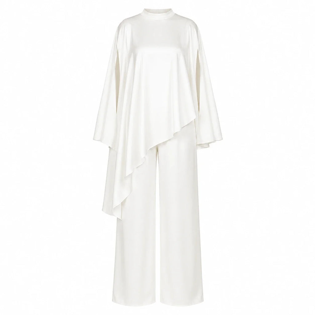 Cape Sleeve Wide Leg Set WHD0606604