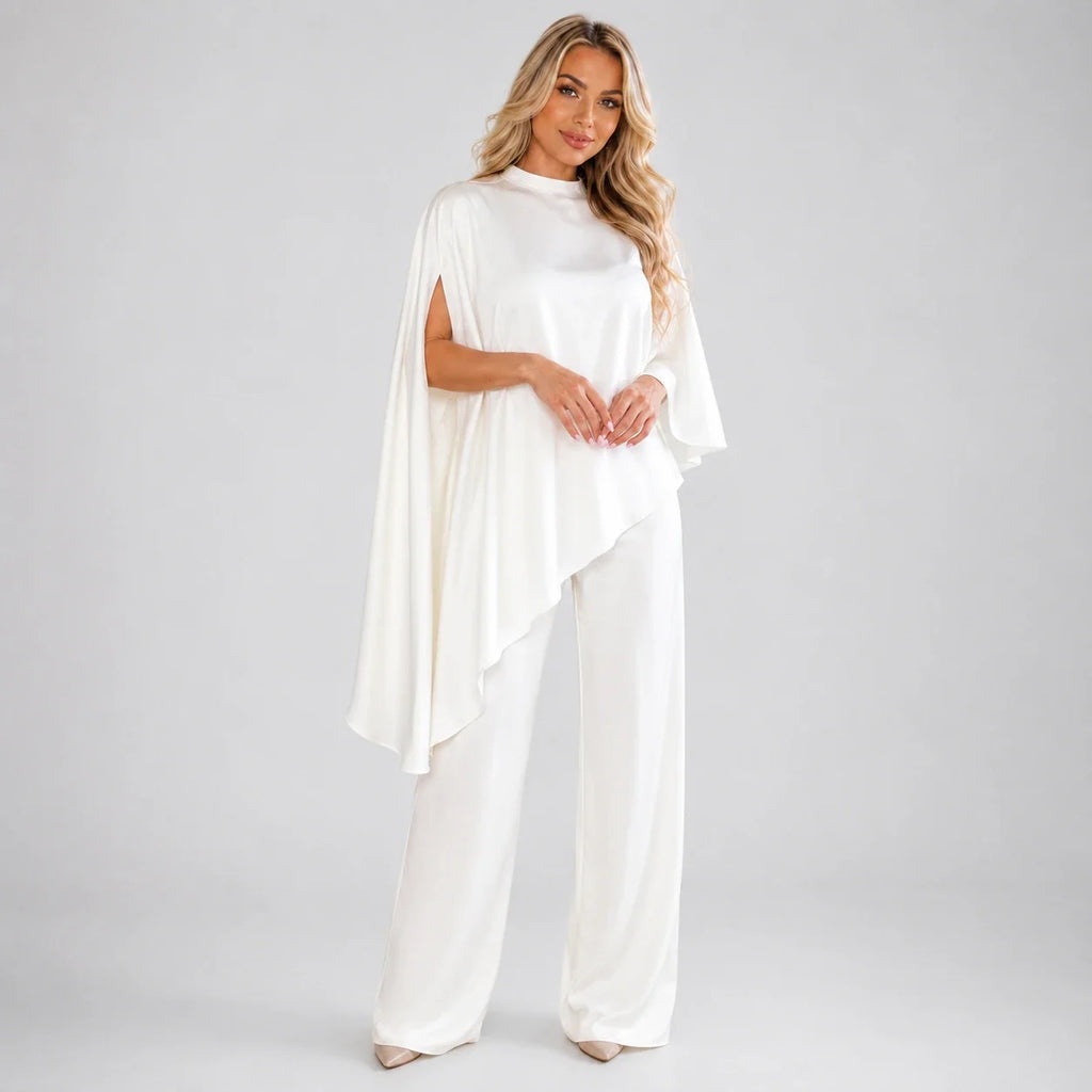 Cape Sleeve Wide Leg Set WHD0606604