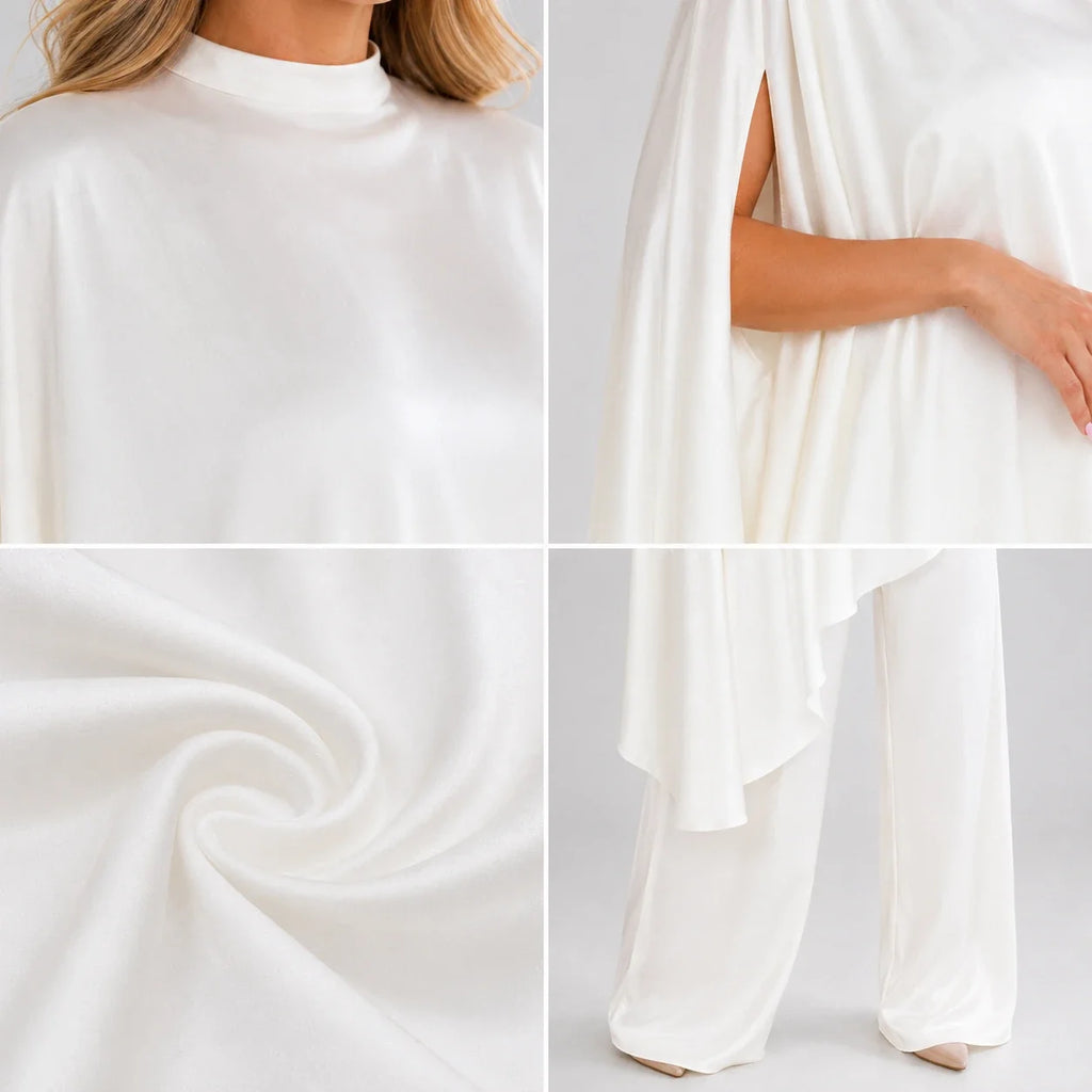 Cape Sleeve Wide Leg Set WHD0606604