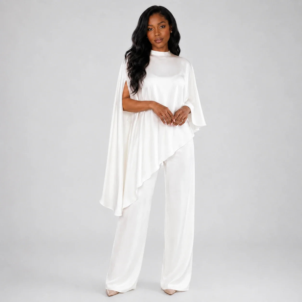 Cape Sleeve Wide Leg Set WHD0606604