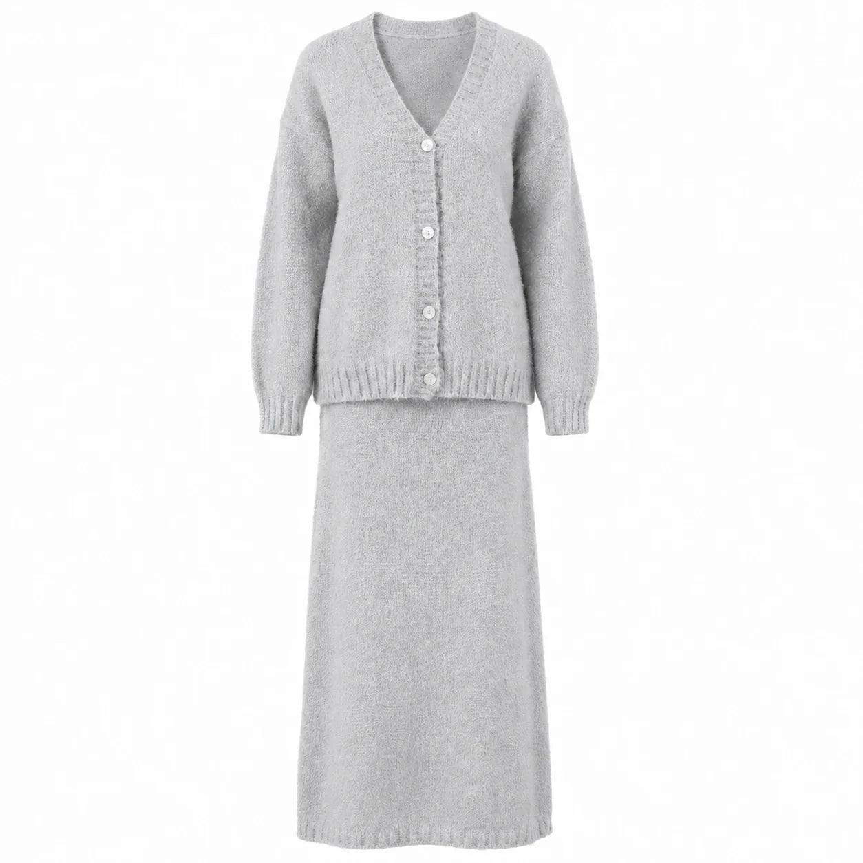 Fuzzy Knit Skirt Set WHD0606605