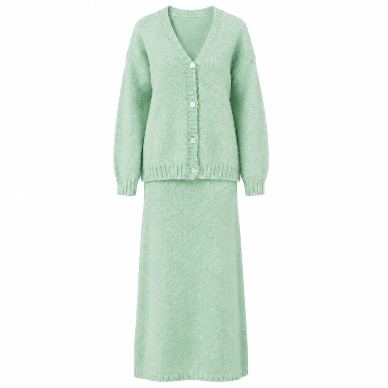 Fuzzy Knit Skirt Set WHD0606605