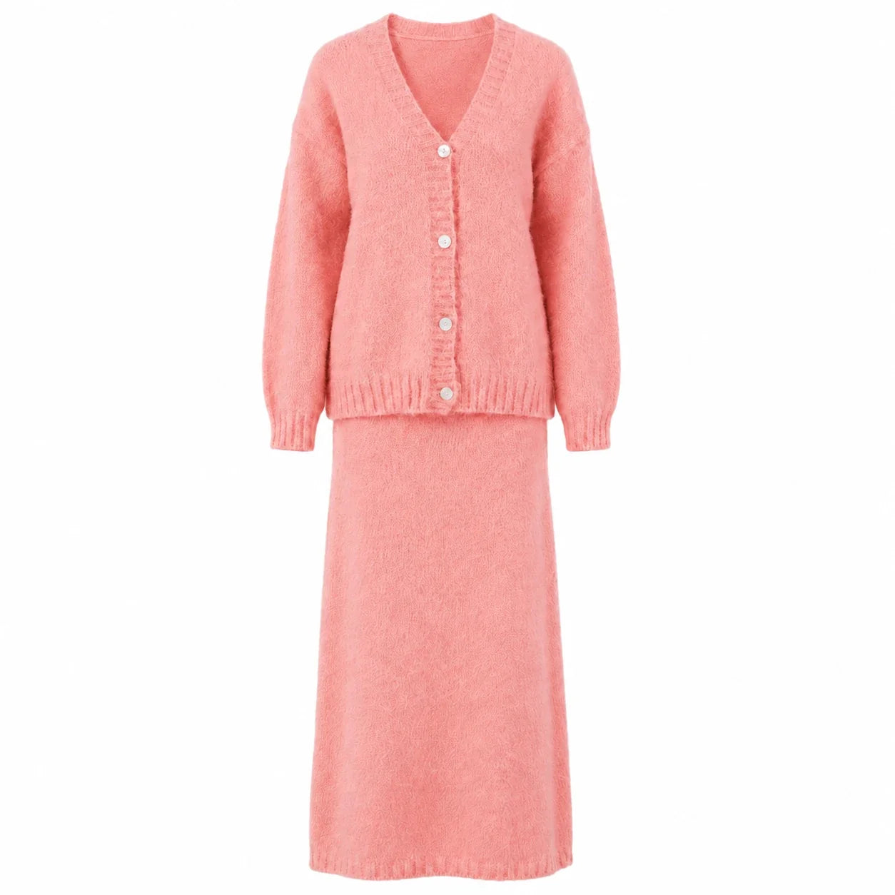 Fuzzy Knit Skirt Set WHD0606605