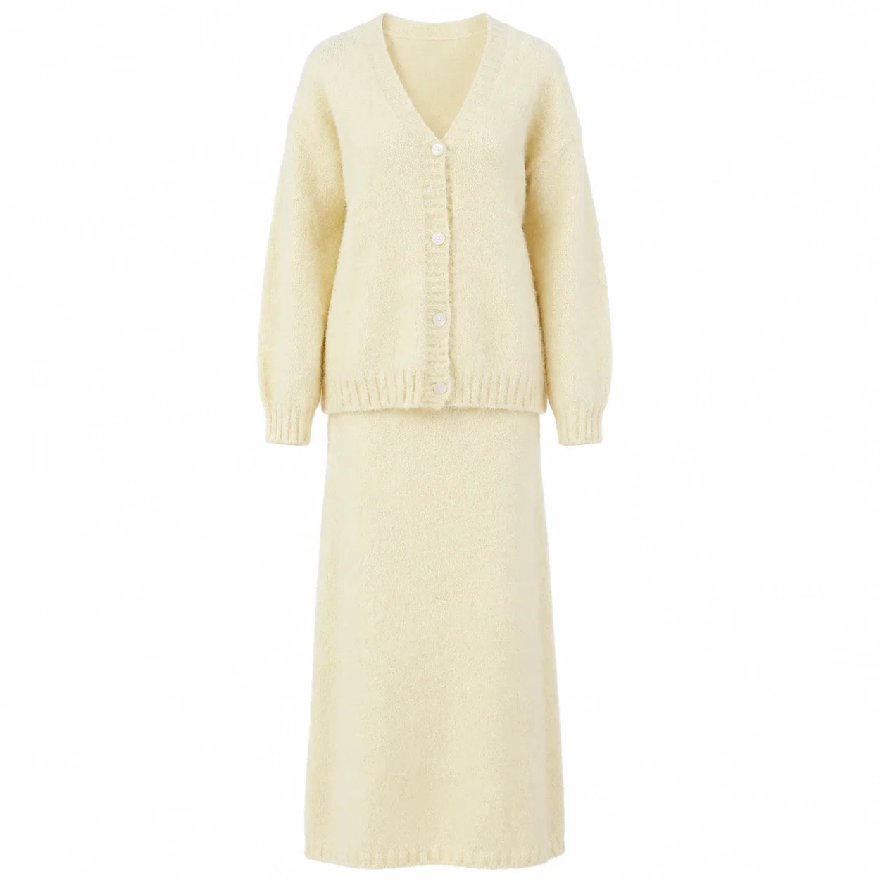 Fuzzy Knit Skirt Set WHD0606605