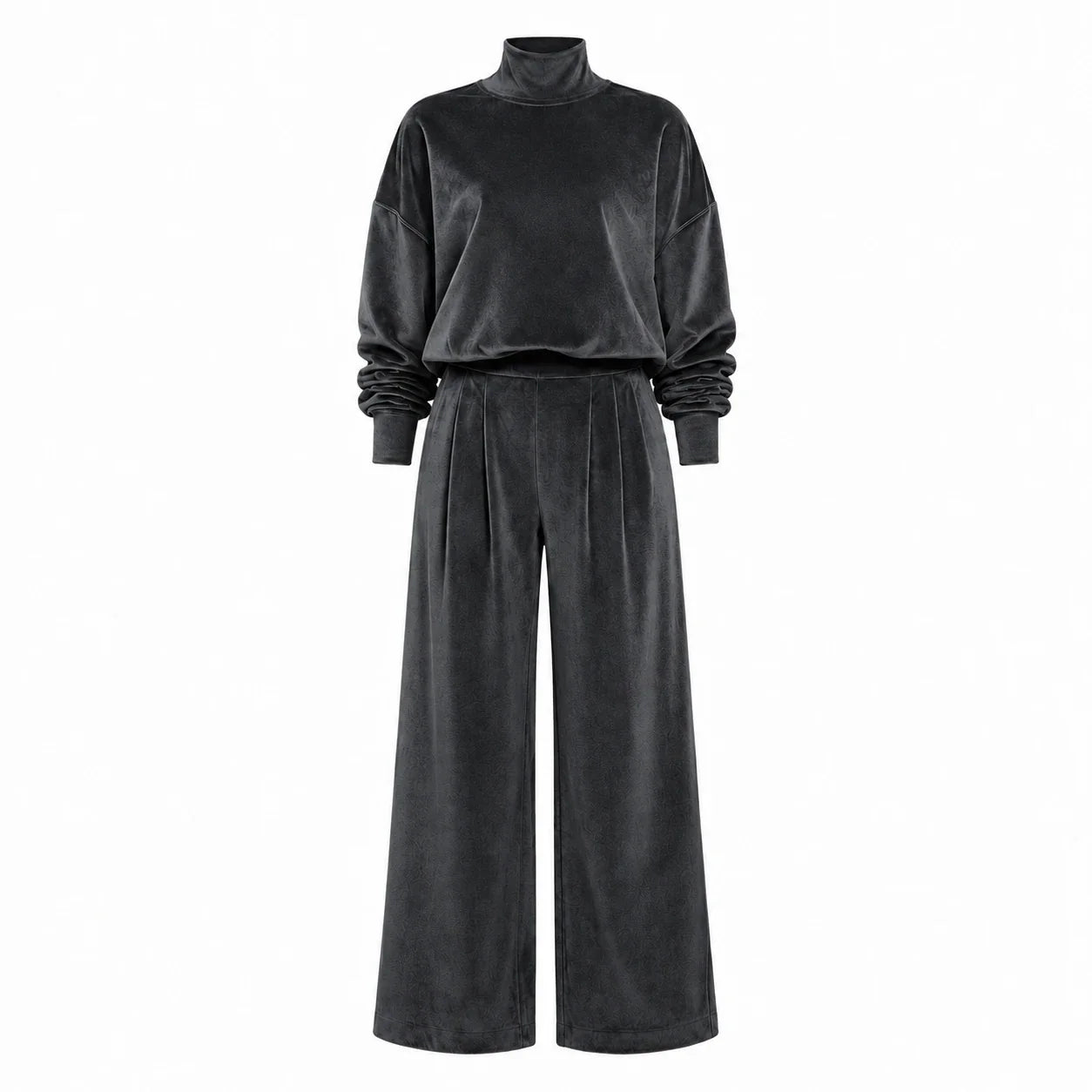 Mock Neck Wide Leg Set WHD0606606