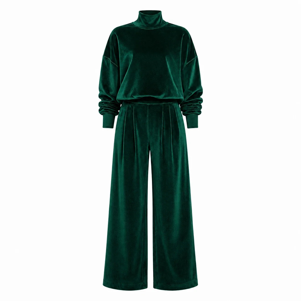 Mock Neck Wide Leg Set WHD0606606