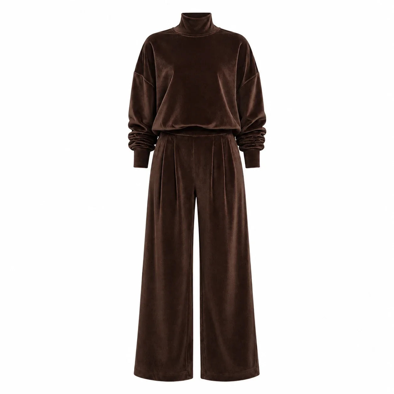 Mock Neck Wide Leg Set WHD0606606