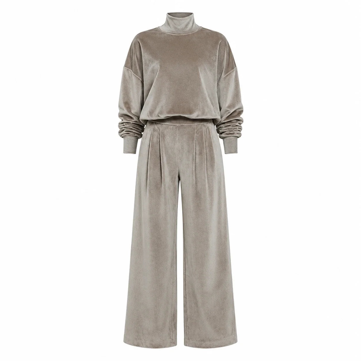 Mock Neck Wide Leg Set WHD0606606