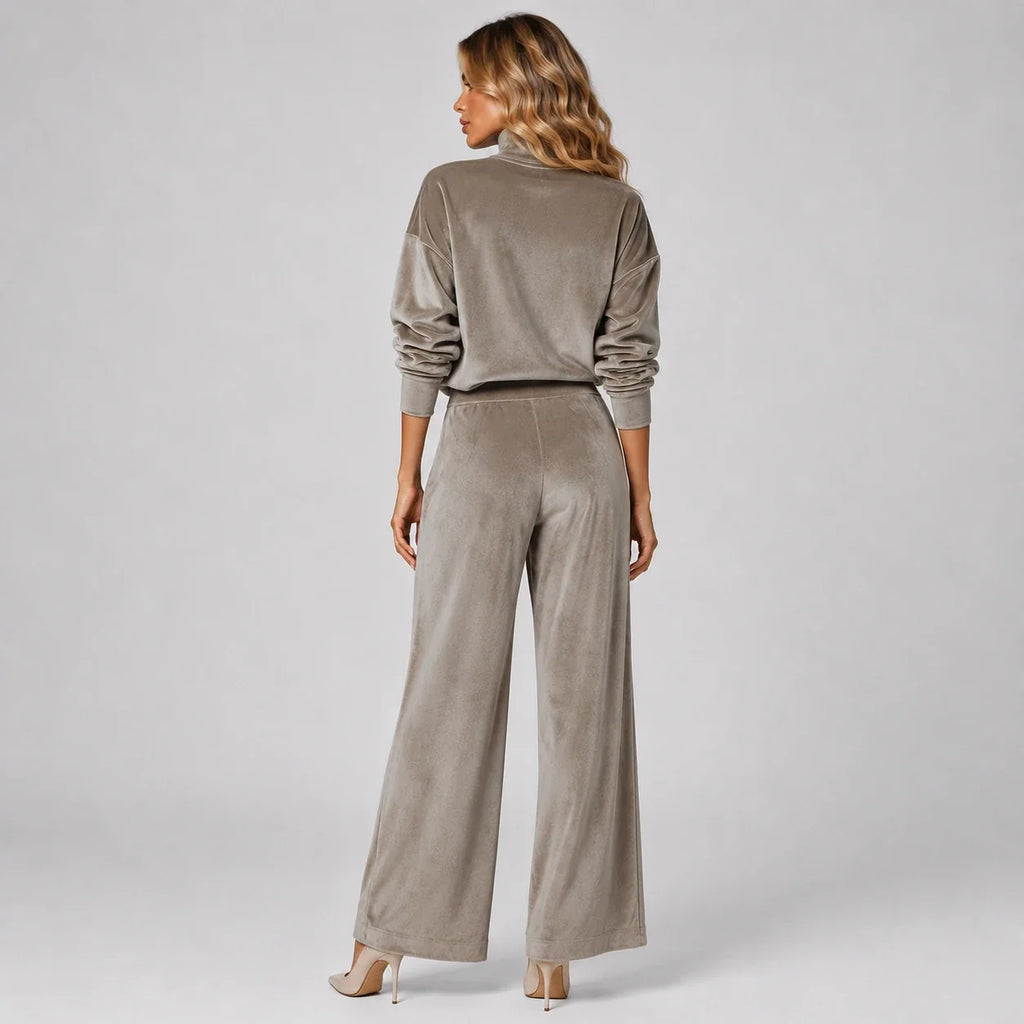 Mock Neck Wide Leg Set WHD0606606