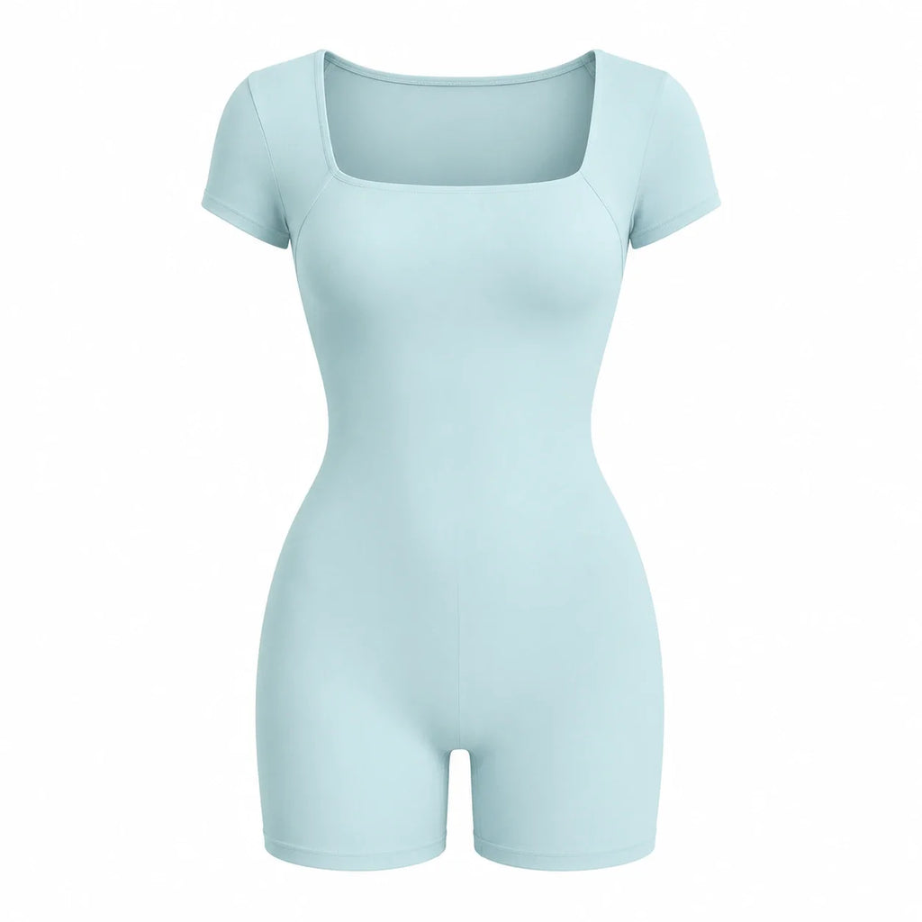Open Back Short Sleeve Romper WHD0606622