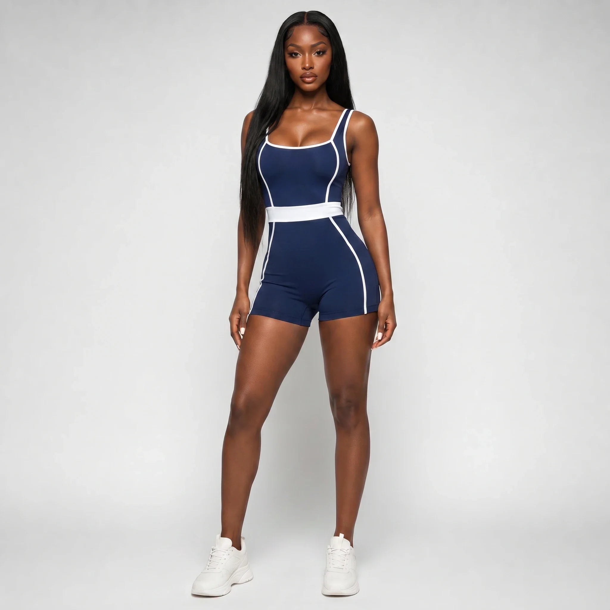 Contrast Trim Active Romper WHD0606623