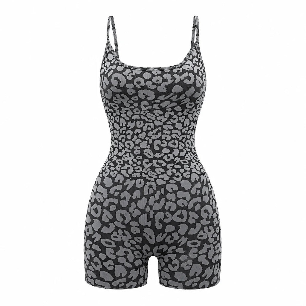 Leopard Print Active Romper WHD0606624