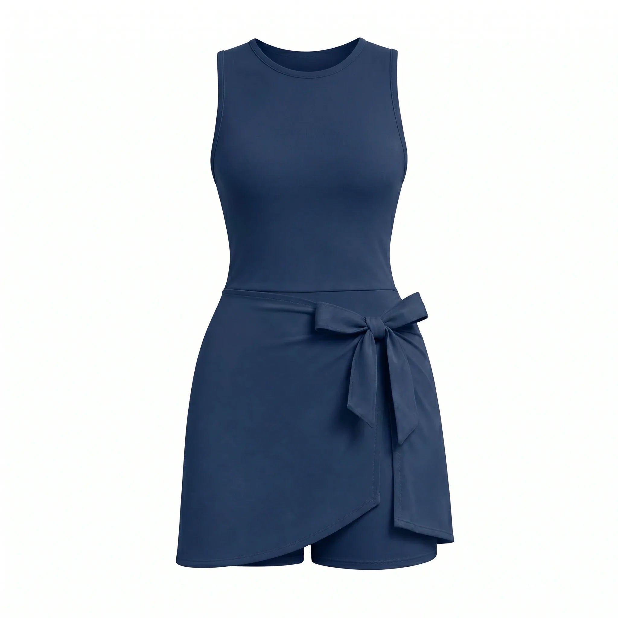 Tie Waist Tennis Romper Dress WHD0606628