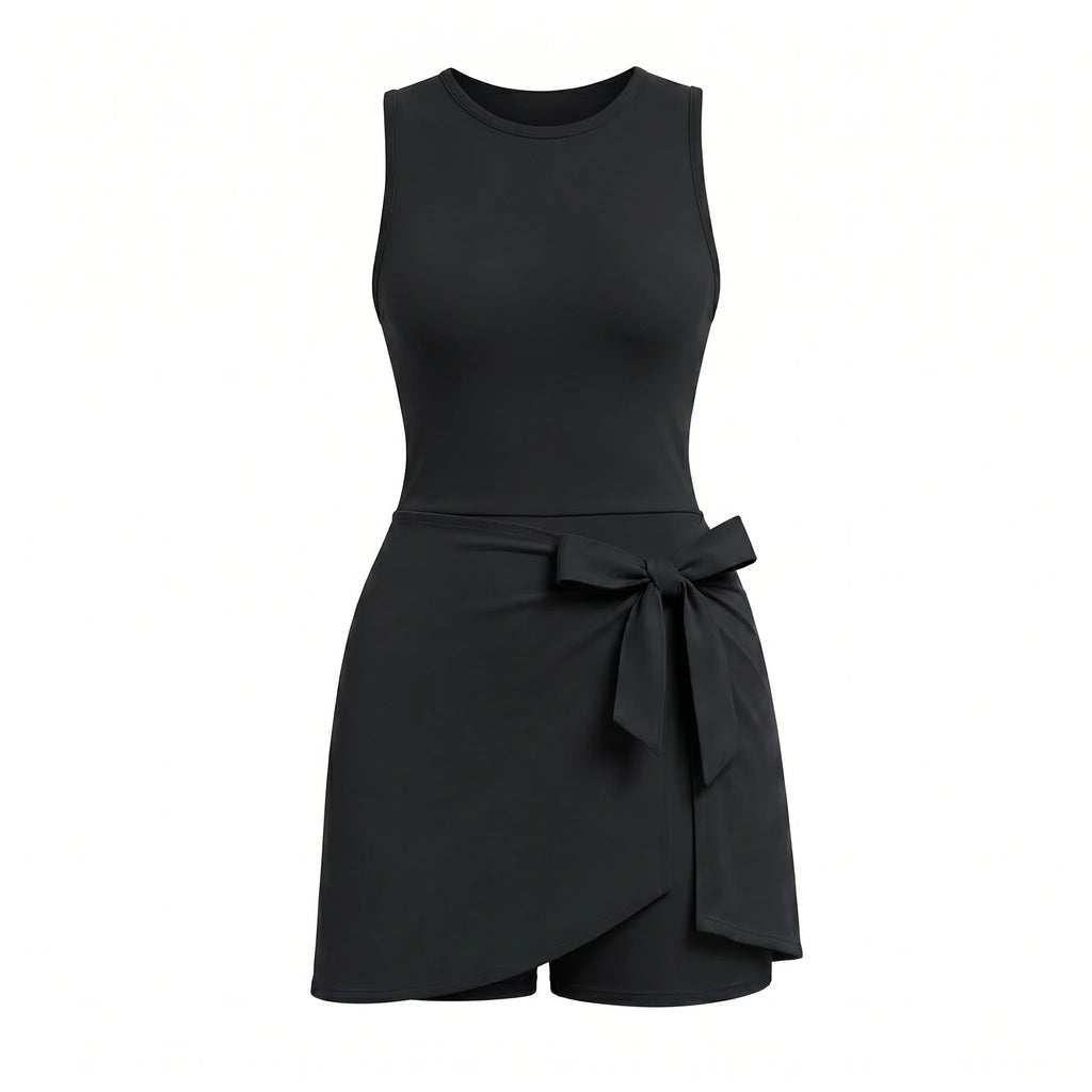 Tie Waist Tennis Romper Dress WHD0606628