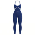 Contrast Trim Backless Active Jumpsuit WHD0606629