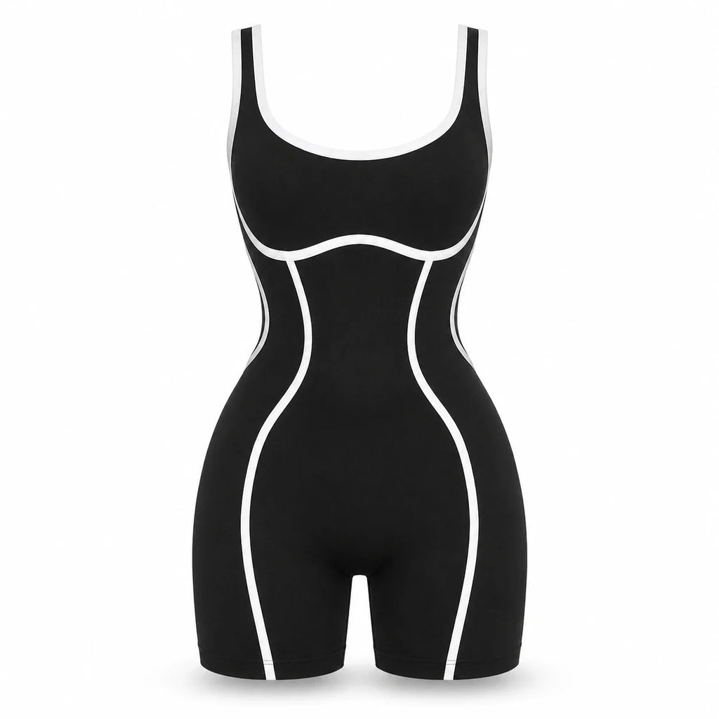 Contrast Trim Cutout Romper WHD0606633