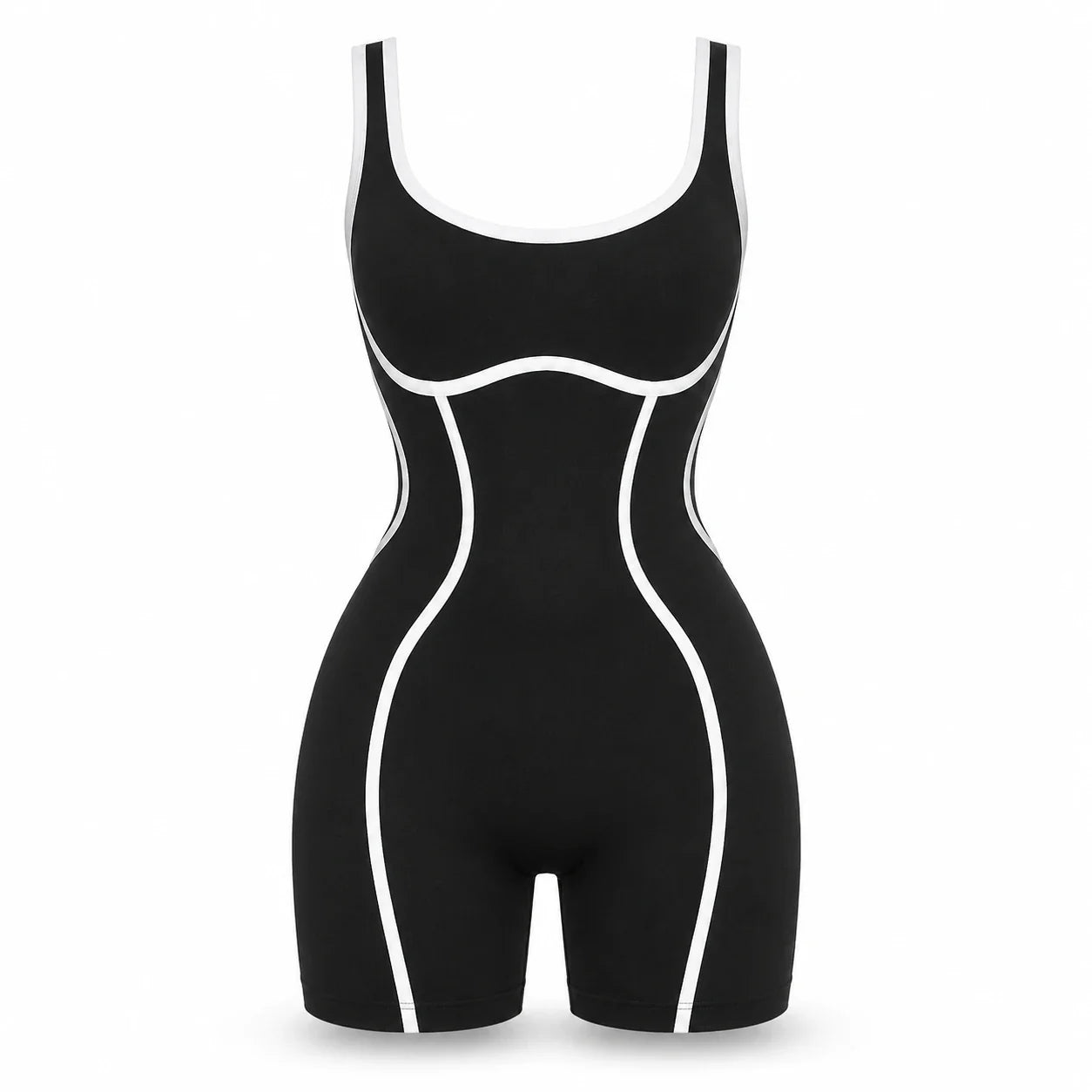Contrast Trim Cutout Romper WHD0606633