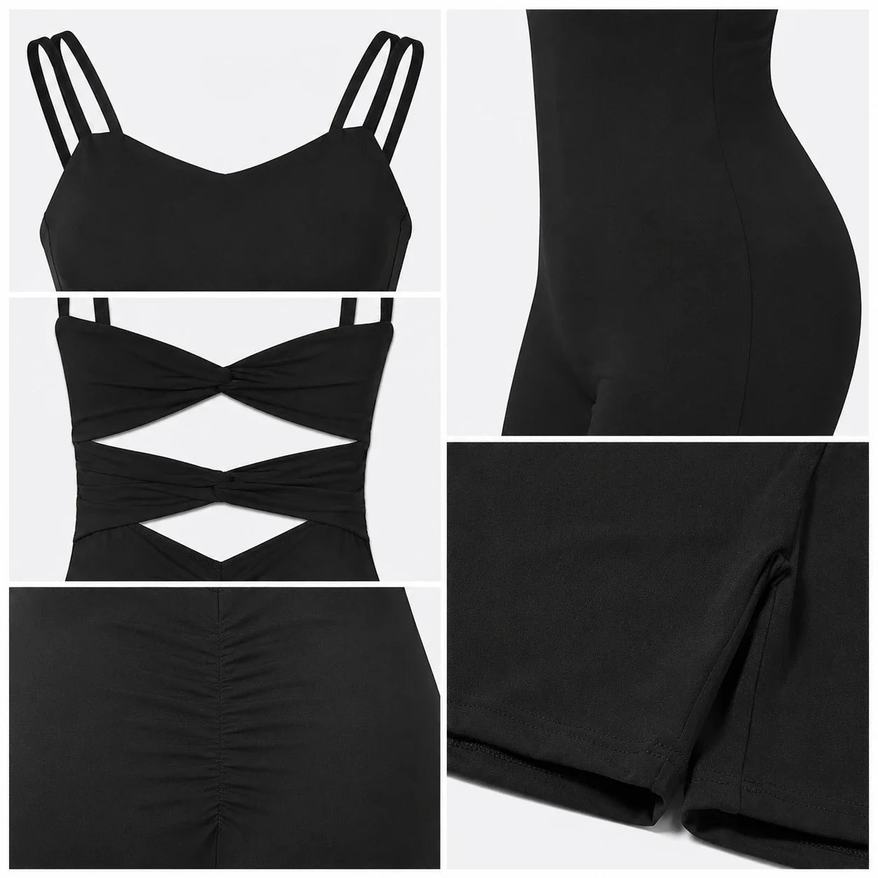 Double Strap Cutout Romper WHD0606634