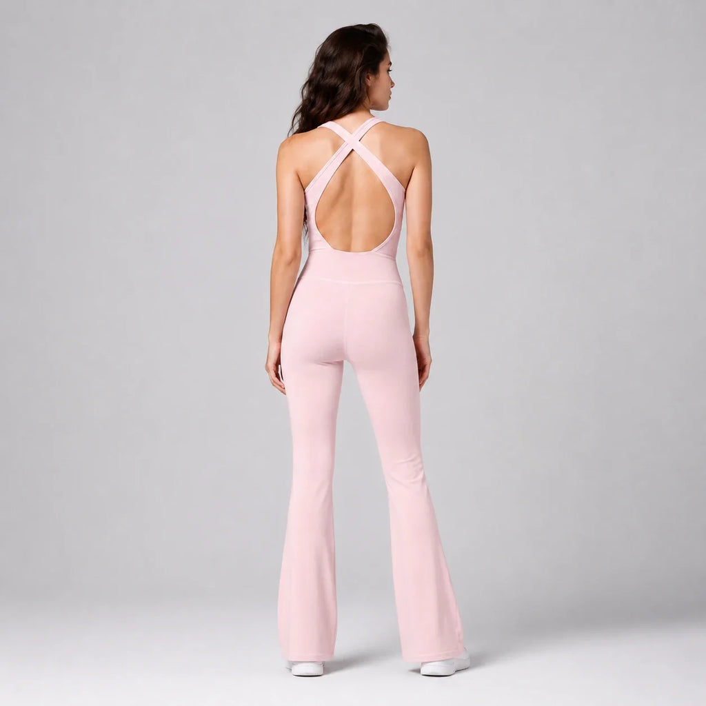 Open Back Flared Jumpsuit WHD0606636