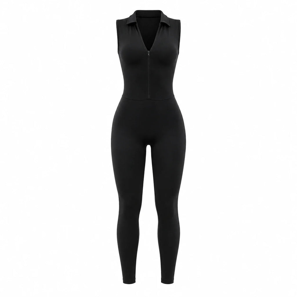 Zip Front Athletic Jumpsuit WHD0606638
