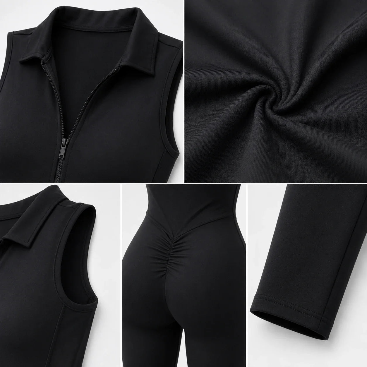 Zip Front Athletic Jumpsuit WHD0606638