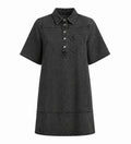 Washed Denim Collared Mini Dress WHD0607001