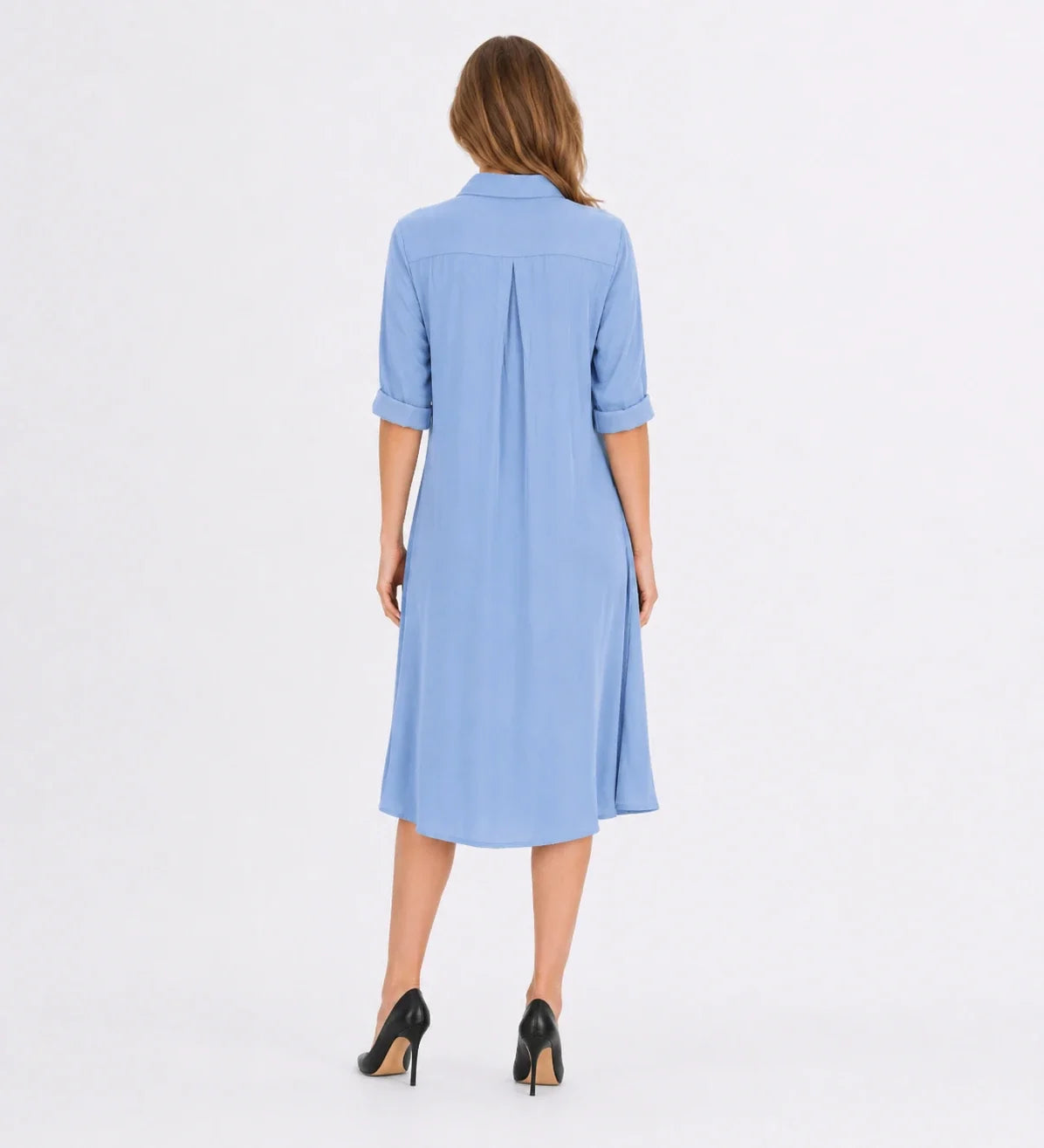 Light Blue Shirt Dress WHD0607007