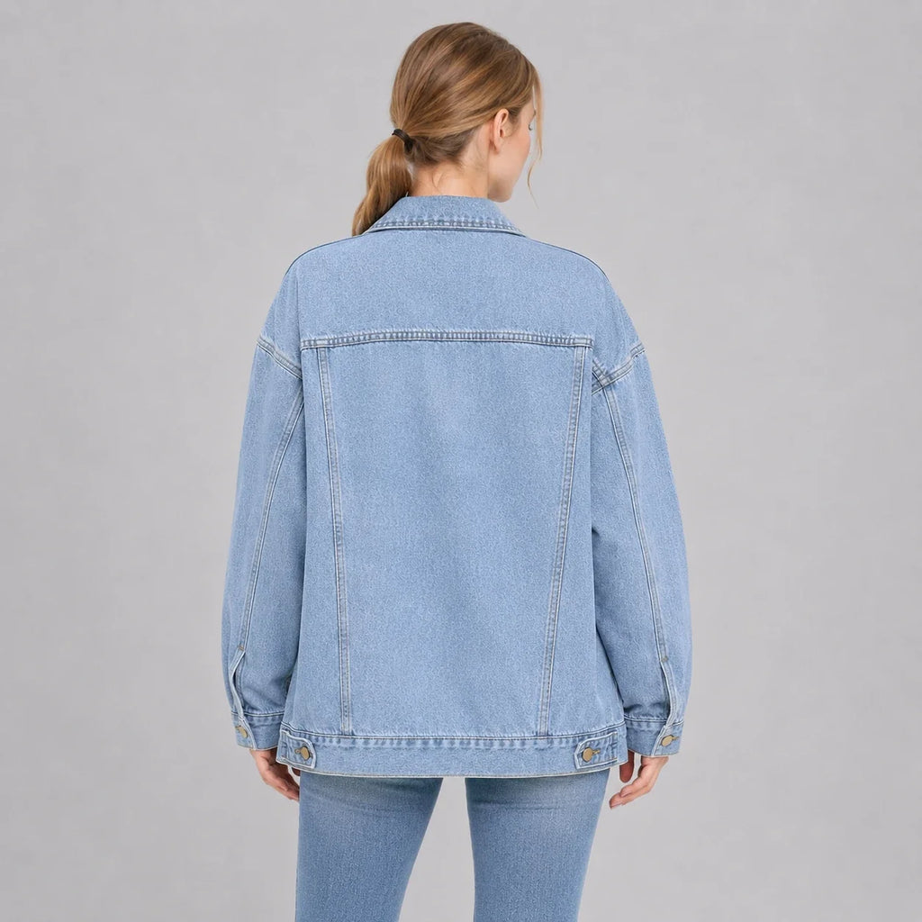 Oversized Longline Denim Jacket WHD0607023