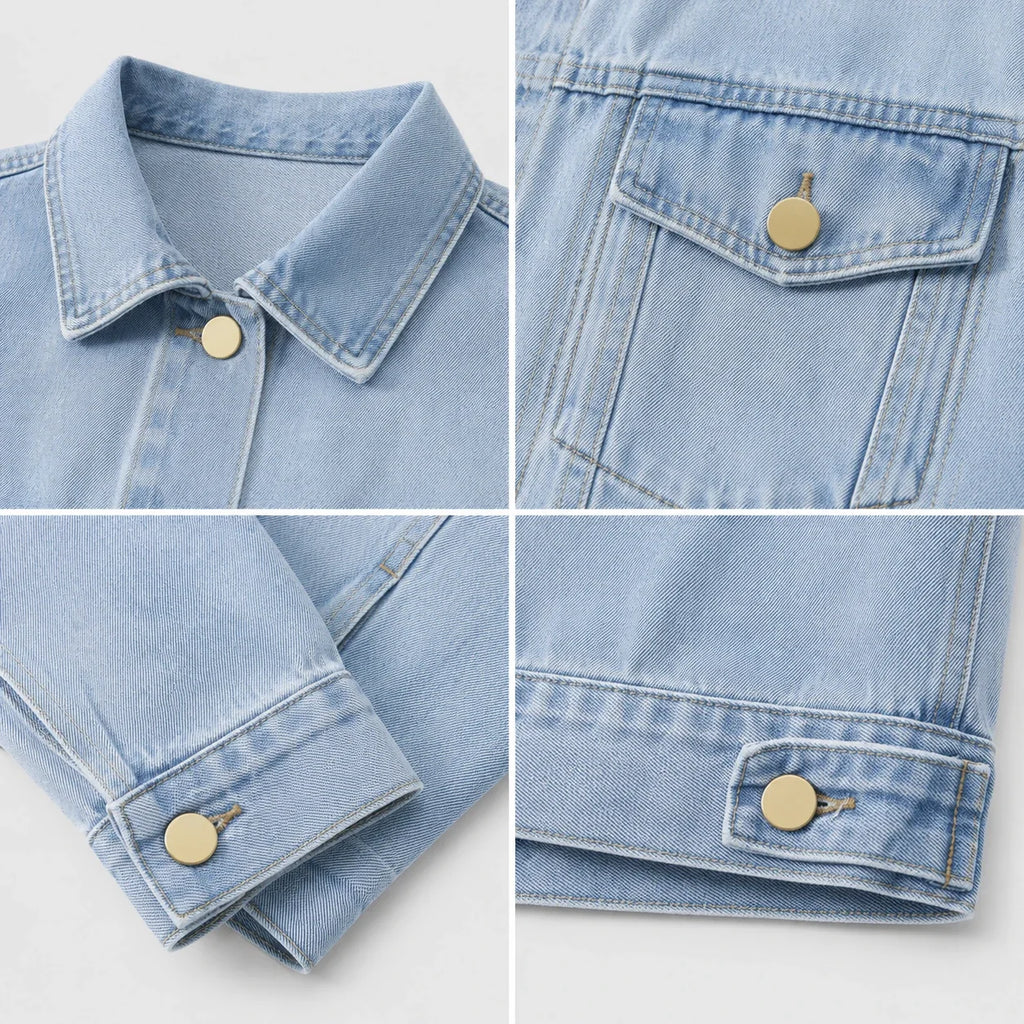 Oversized Longline Denim Jacket WHD0607023