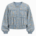 Floral Gathered Bomber Jacket WHD0607028
